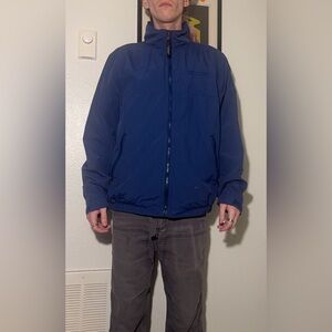 Vintage L.L. Bean Men's Blue Lightweight Zip-Up Jacket